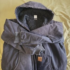 Carhartt Hooded Quilt-Lined Jacket - Black